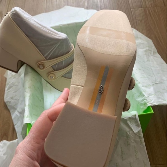 Sam Edelman Ivory Block Heels Size 8 - Picture 2 of 7